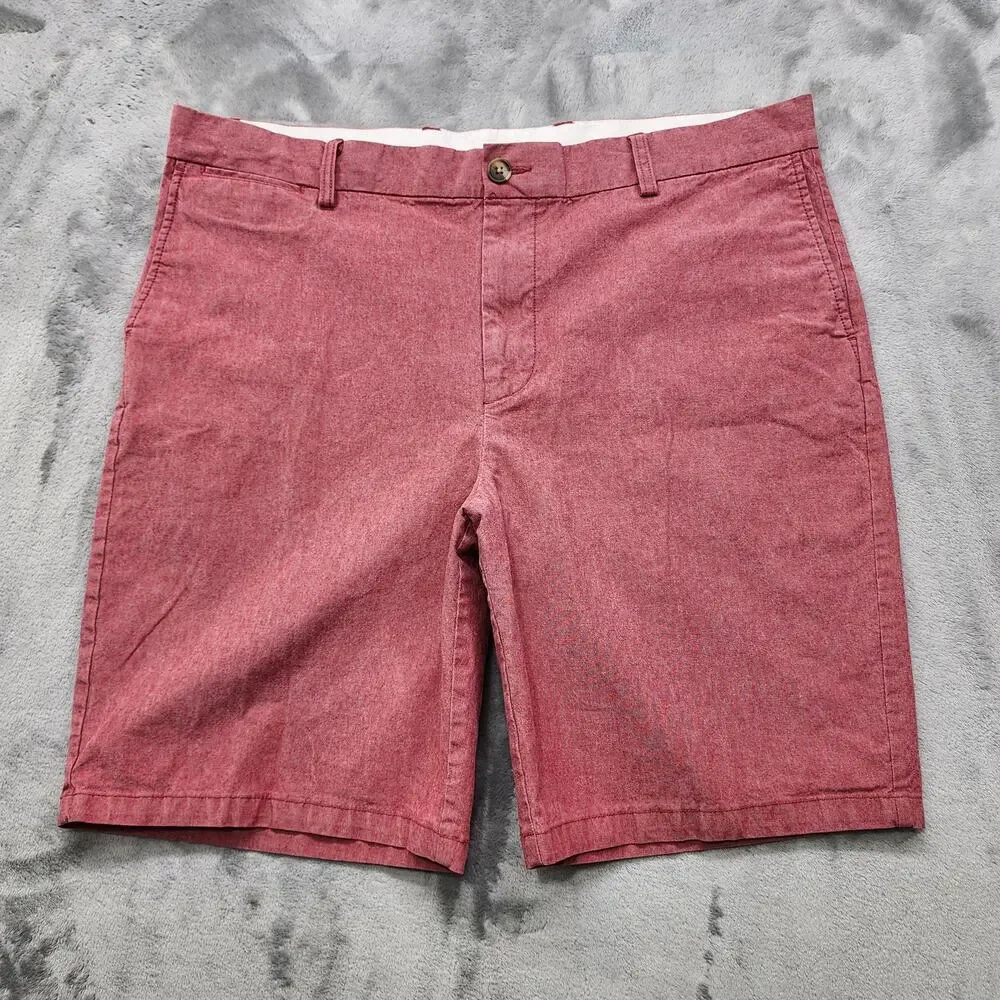 Old Navy Shorts Mens 40 Red Flat Front Ultimate Slim Built in Flex Casual Preppy